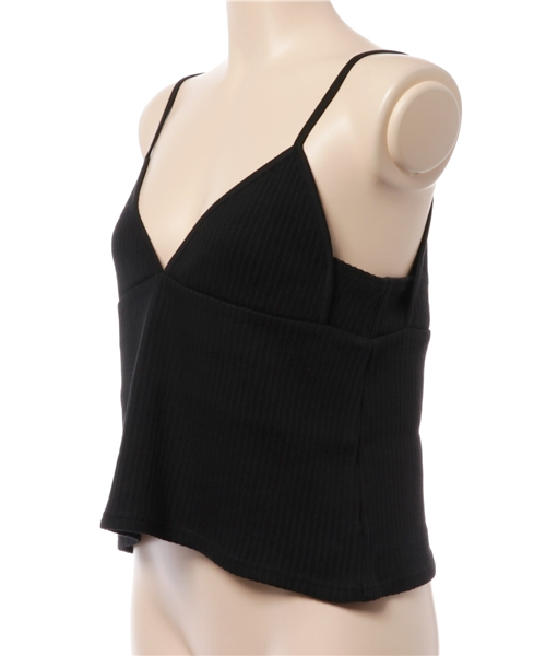 SLY（スライ）の「RIB FLARE CAMI（キャミソール・レディース・トップグレー/ダークグリーン/ブラウン/ネイビー/ブラック・FREE）」の6枚目の写真