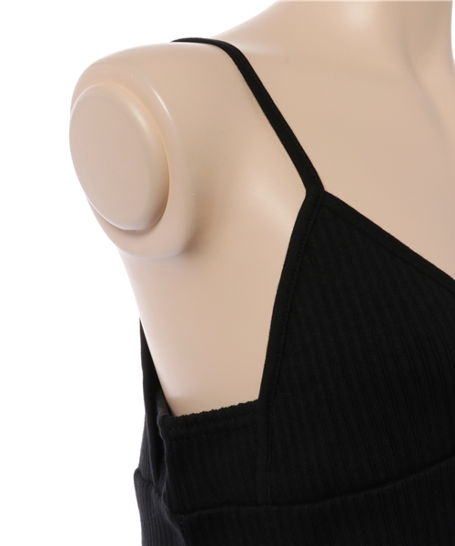 SLY（スライ）の「RIB FLARE CAMI（キャミソール・レディース・トップグレー/ダークグリーン/ブラウン/ネイビー/ブラック・FREE）」の8枚目の写真