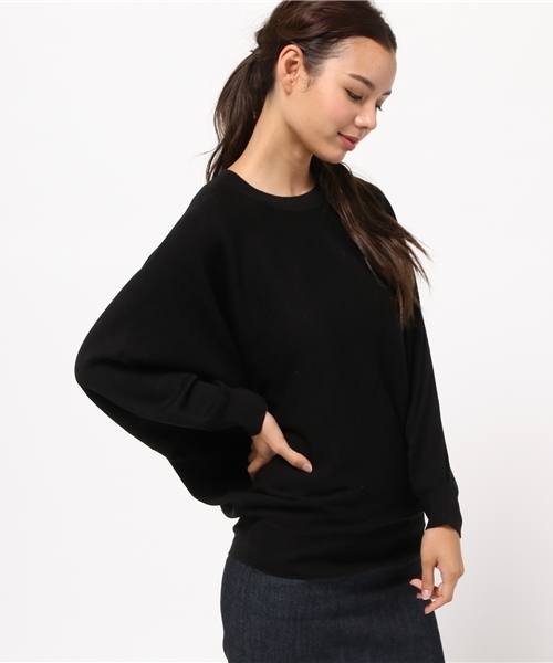 SLY(スライ)の「ドルマンHG TOPS-S(ニット/セーター・レディース・トップグレー/ライトピンク/ブラック/ホワイト・FREE)」の3枚目の写真