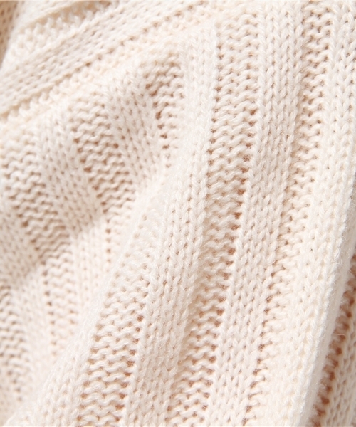 Pierrot（ピエロ）の「リブ編み ワイドスリーブ コーディガン/ロングカーディガン（カーディガン/ボレロ・レディース・アイボリー/ブラック/カーキ/サックスブルー/ベージュ/杢グレー・M）」の14枚目の写真