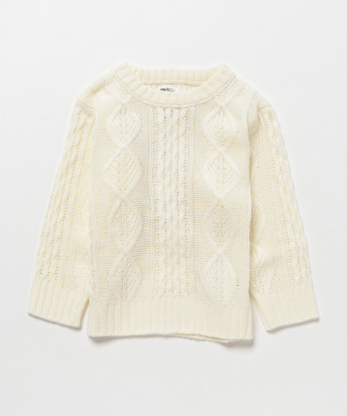 URBAN RESEARCH DOORS（アーバンリサーチドアーズ）の「DOORS ケーブル編みPO（ニット/セーター・キッズ・オフホワイト/ネイビー・120/135/105/90）」の3枚目の写真