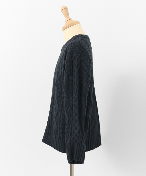 URBAN RESEARCH DOORS（アーバンリサーチドアーズ）の「DOORS ケーブル編みPO（ニット/セーター・キッズ・オフホワイト/ネイビー・120/135/105/90）」の19枚目の写真