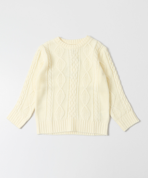 URBAN RESEARCH DOORS（アーバンリサーチドアーズ）の「DOORS ケーブル編みPO（ニット/セーター・キッズ・オフホワイト/ネイビー・120/135/105/90）」の8枚目の写真