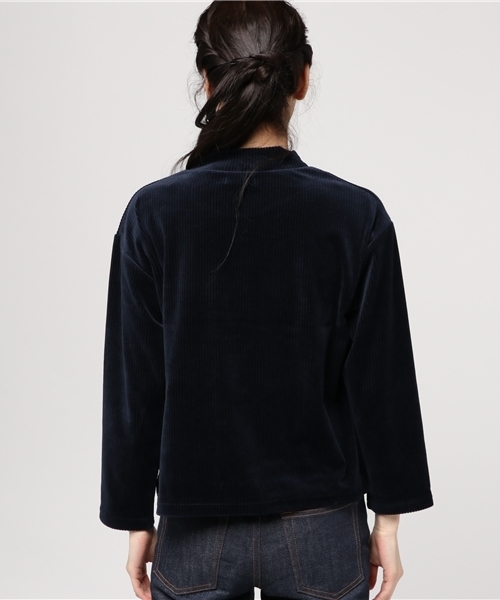 earth music&ecology（アースミュージックアンドエコロジー）の「コーデュロイハイネックプルオーバー（Tシャツ/カットソー・レディース・ピンク/キャメル/グレー/ネイビー・FREE）」の7枚目の写真