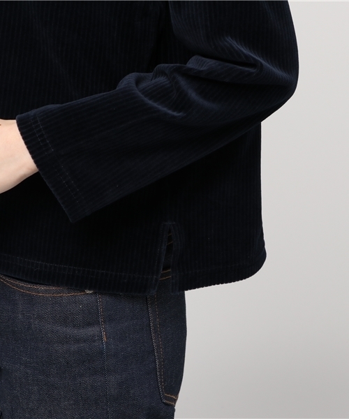 earth music&ecology（アースミュージックアンドエコロジー）の「コーデュロイハイネックプルオーバー（Tシャツ/カットソー・レディース・ピンク/キャメル/グレー/ネイビー・FREE）」の9枚目の写真