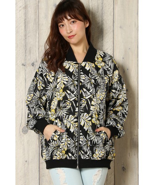 VENCEEXCHANGE（ヴァンスエクスチェンジ）の「ボタニカル柄ブルゾン（ブルゾン・レディース・イエロー・MEDIUM）」の9枚目の写真