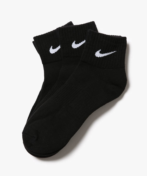NIKE（ナイキ）の「NIKE/ 3Pコットンクッションクォーターソックス（ソックス/靴下・メンズ・ホワイト/ブラック/マルチ・25-27/27-29）」の2枚目の写真