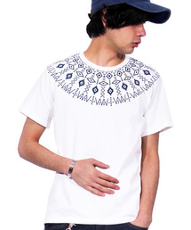 ８(eight) | ネイティブ 半袖Tシャツ インディゴ(Tシャツ/カットソー)