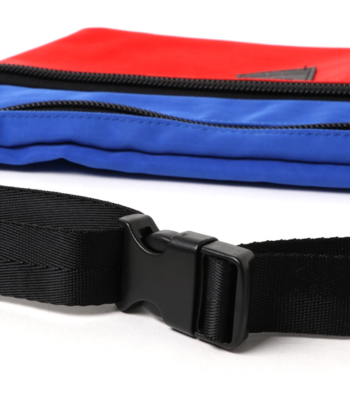 anello（アネロ）の「WEGO/anello ダブルZIPショルダーバッグ（ボディバッグ/ウエストポーチ・メンズ・パープル/ブルー/ブラック・FREE）」の8枚目の写真