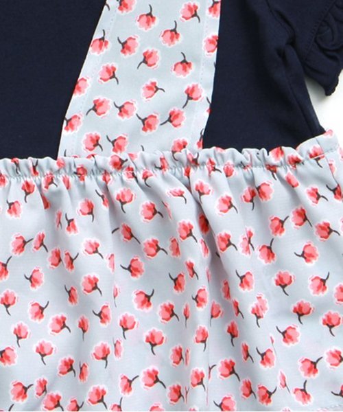 apres les cours（アプレレクール）の「レイヤードリボンTシャツ（Tシャツ/カットソー・キッズ・サックスブルー/オフホワイト/ネイビー・140/100/120/110/130/80/90）」の8枚目の写真