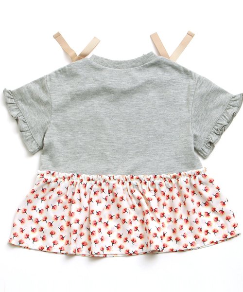 apres les cours（アプレレクール）の「レイヤードリボンTシャツ（Tシャツ/カットソー・キッズ・サックスブルー/オフホワイト/ネイビー・140/100/120/110/130/80/90）」の11枚目の写真