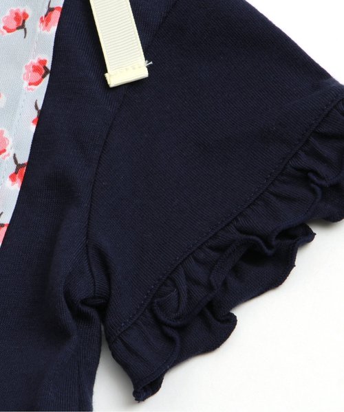 apres les cours（アプレレクール）の「レイヤードリボンTシャツ（Tシャツ/カットソー・キッズ・サックスブルー/オフホワイト/ネイビー・140/100/120/110/130/80/90）」の15枚目の写真