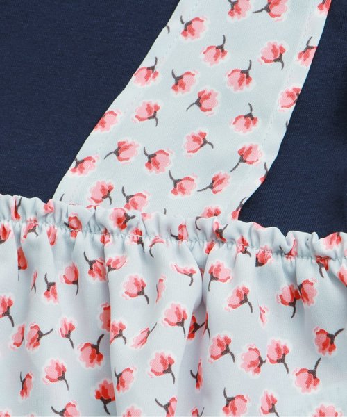 apres les cours（アプレレクール）の「レイヤードリボンTシャツ（Tシャツ/カットソー・キッズ・サックスブルー/オフホワイト/ネイビー・140/100/120/110/130/80/90）」の16枚目の写真