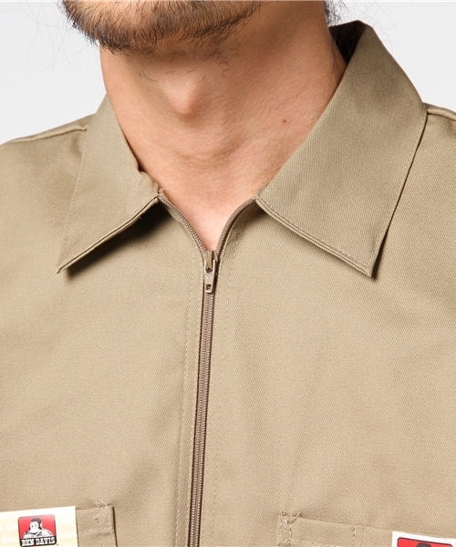 BEN DAVIS（ベンデイビス）の「《BEN DAVIS USA》USA BEN DAVIS HALF ZIP SHIRTS（シャツ/ブラウス・メンズ・ブラック/ホワイト×ブルー/カーキ/レッド/ネイビー/オレンジ系その他/オレンジ/ブラック系その他/オリーブ・SMALL/LARGE/MEDIUM/X-LARGE）」の11枚目の写真