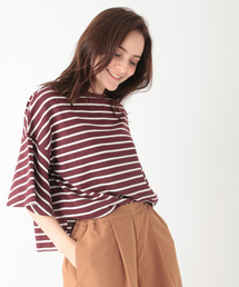 earth music&ecology | ビックマリンボーダーフレアスリーブプルオーバー(Tシャツ/カットソー)