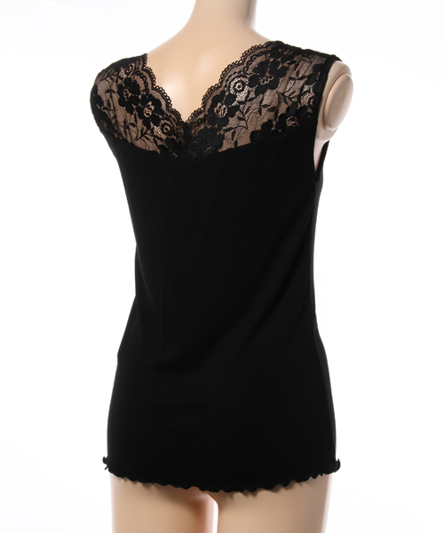 Honeys（ハニーズ）の「レース使いタンクトップ（タンクトップ・レディース・ネイビー/ブラック/オフホワイト・L/M/S）」の4枚目の写真