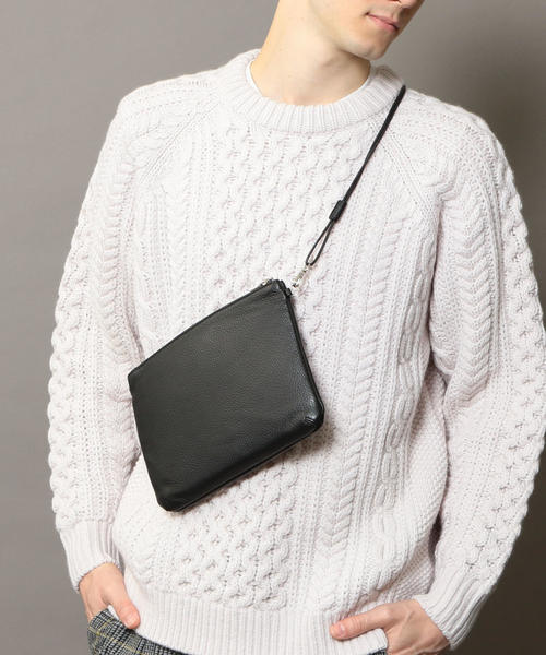 BEAUTY&YOUTH UNITED ARROWS(ビューティーアンドユースユナイテッドアローズ)の「BY レザー サコッシュ バッグ ◇ :(ショルダーバッグ・メンズ・ブラック/ブラウン/ネイビー/ベージュ・FREE)」の9枚目の写真