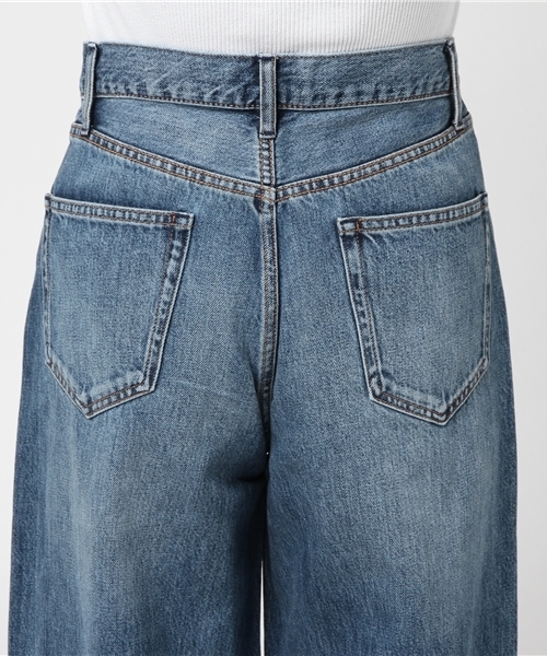 human woman(ヒューマンウーマン)の「ワイドデニムパンツ(デニムパンツ・レディース・ブルー・SMALL/LARGE/X-SMALL/MEDIUM)」の6枚目の写真