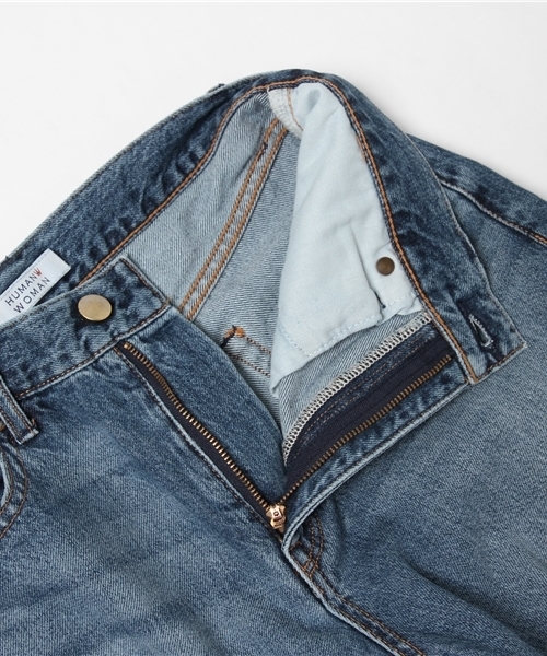 human woman(ヒューマンウーマン)の「ワイドデニムパンツ(デニムパンツ・レディース・ブルー・SMALL/LARGE/X-SMALL/MEDIUM)」の9枚目の写真