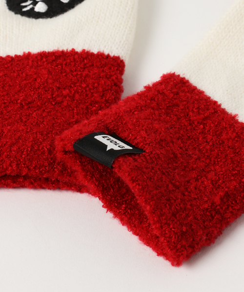 にゃー（ニャー）の「にゃースマホ手袋（手袋・レディース・オフホワイト/ダークブラウン・フリー）」の3枚目の写真