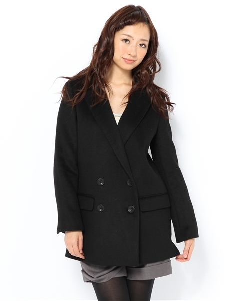 Ray BEAMS（レイビームス）の「Ray BEAMS / 4ボタン ダブルテーラードコート（その他アウター・レディース・ブラック/レッド・0/1）」の11枚目の写真