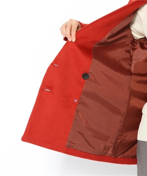 Ray BEAMS（レイビームス）の「Ray BEAMS / 4ボタン ダブルテーラードコート（その他アウター・レディース・ブラック/レッド・0/1）」の10枚目の写真