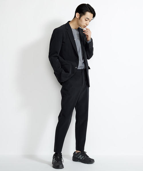 EN ROUTE(アンルート)の「<EN ROUTE> ナイロンツイル ノープリーツパンツ ◆(スラックス・メンズ・ブラック/ネイビー・1/2/3/4)」の15枚目の写真