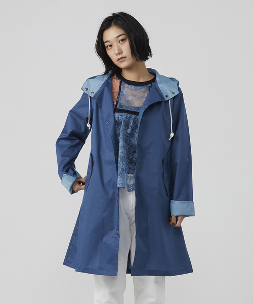 Wpc ダブリュピーシー の 旧 レインコート バイカラーフーデッド レインコート ポンチョ Wear