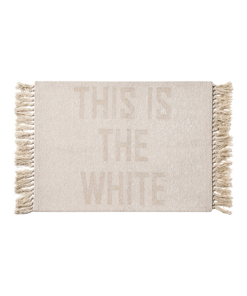 BRID（ブリッド）の「.ディス イズ ザ フリンジ ラグ / THIS IS THE W/B FRINGE RUG［50×70］（ラグ/マット・レディース・ホワイト/ブラック・FREE）」の8枚目の写真
