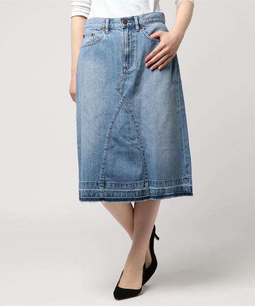 MARC JACOBS（マークジェイコブス）の「DENIM SKIRT/ヴィンテージ インディゴ デニム スカート（デニムスカート・レディース・ライトインディゴブルー・24/25/26/27/28）」の8枚目の写真