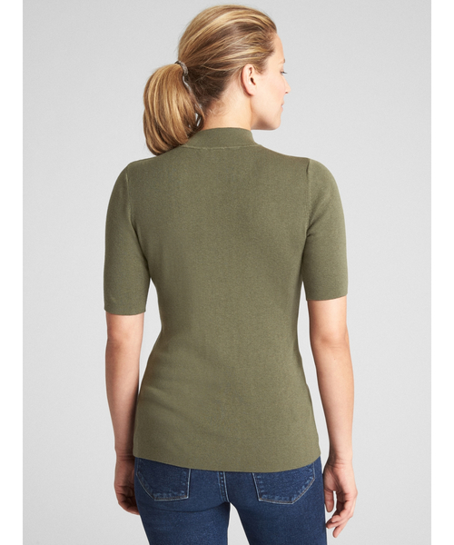 GAP(ギャップ)の「半袖プルオーバー モックネックセーター GAP(ギャップ)の「半袖プルオーバー モックネックセーター