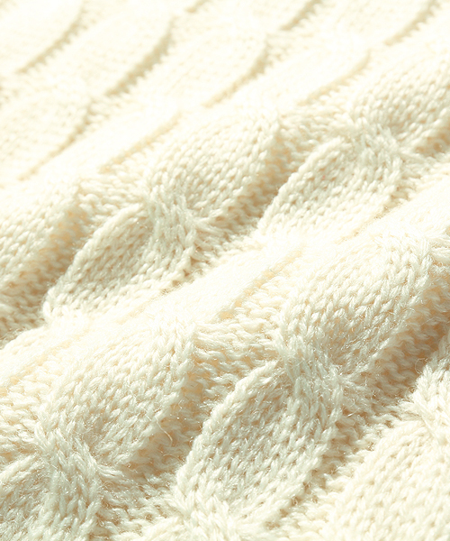 devirock（デビロック）の「ベーシックケーブルニット セーター（ニット/セーター・キッズ・オフホワイト/カーキ/イエロー系その他/スモークピンク/レンガ/ブラック/ネイビー/モカ/ピンク系その他・110cm/120cm/140cm/150cm/130cm/160cm/100cm）」の20枚目の写真