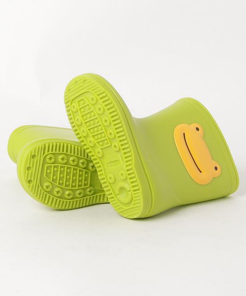 POMPKINS（ポプキンズ）の「【POMPKINS】かえるレインブーツ（レインシューズ・キッズ・イエロー/グリーン・15 /13/17/14/16）」の4枚目の写真