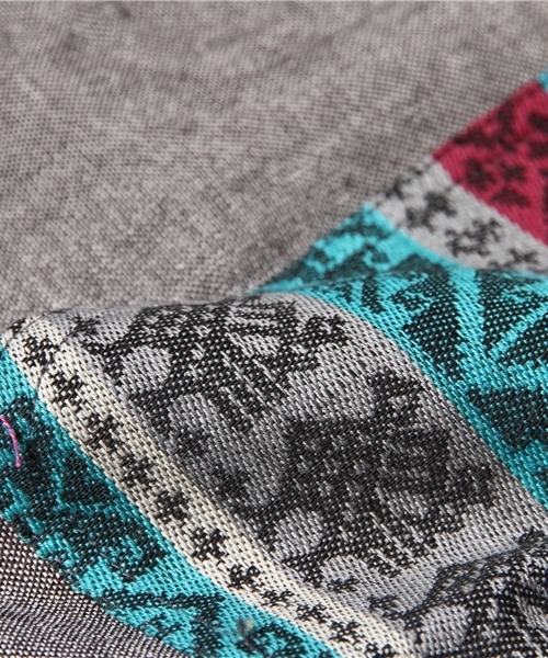 チチカカ(チチカカ)の「ウィチョールボーダースカート(スカート・レディース・チャコールグレー/グリーン/オレンジ・MEDIUM/SMALL)」の11枚目の写真