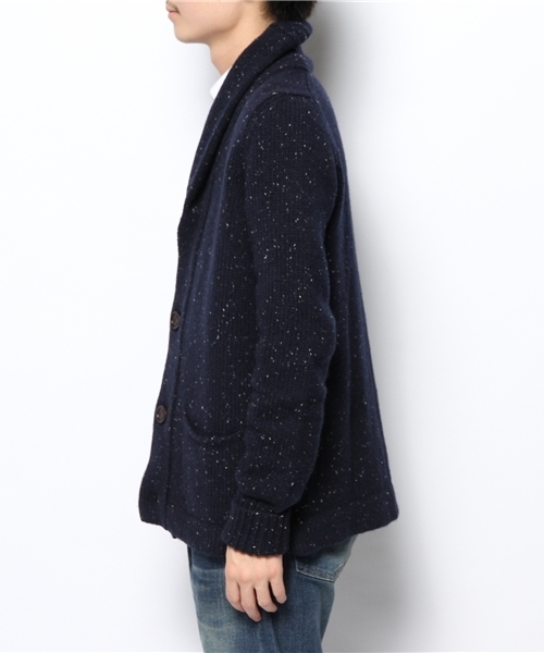 BRILLA per il gusto(ブリッラペルイルグースト)の「□RC / ショールカーディガン(ニット/セーター・メンズ・オフホワイト/インディゴブルー・44/46/48/50)」の3枚目の写真