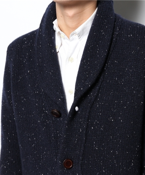 BRILLA per il gusto(ブリッラペルイルグースト)の「□RC / ショールカーディガン(ニット/セーター・メンズ・オフホワイト/インディゴブルー・44/46/48/50)」の6枚目の写真