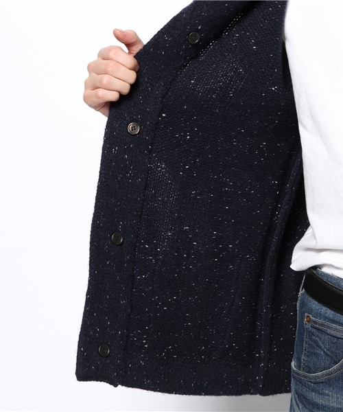 BRILLA per il gusto(ブリッラペルイルグースト)の「□RC / ショールカーディガン(ニット/セーター・メンズ・オフホワイト/インディゴブルー・44/46/48/50)」の8枚目の写真