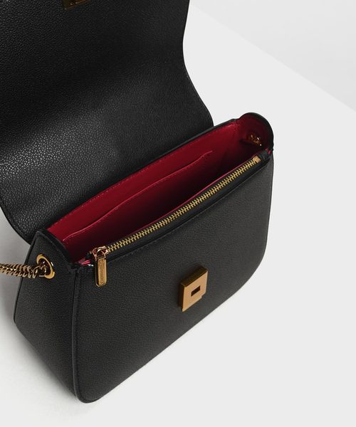 CHARLES & KEITH(チャールズ & キース)の「ブレードリボン トップハンドルバッグ / Braided Ribbon Top Handle Bag(ハンドバッグ・レディース・ブラック/ライトピンク/プラム・M)」の13枚目の写真