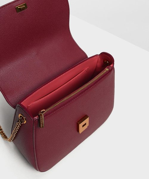 CHARLES & KEITH(チャールズ & キース)の「ブレードリボン トップハンドルバッグ / Braided Ribbon Top Handle Bag(ハンドバッグ・レディース・ブラック/ライトピンク/プラム・M)」の18枚目の写真