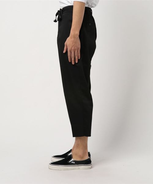 ROOPTOKYO(ループトウキョウ)の「MADE IN STANDARD ワイドカットオフ8分丈イージーパンツ(チノパンツ・メンズ・ブラック/ベージュ・S/M/L/XL)」の3枚目の写真