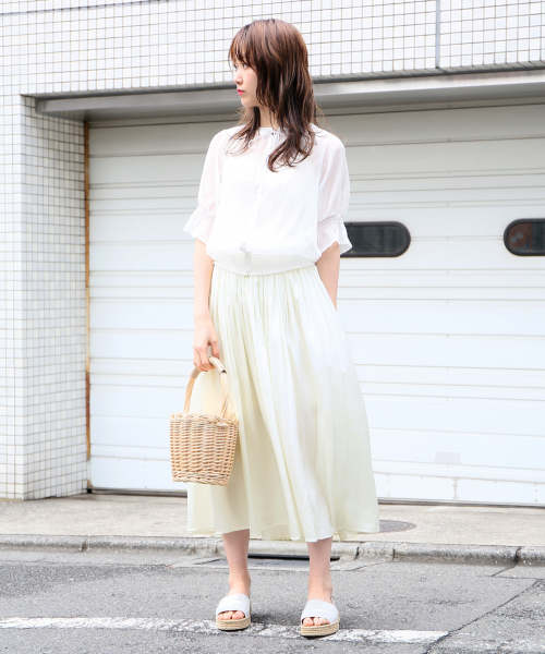 Heather（ヘザー）の「シフォンヨウリュウハイネックブラウス　834076（シャツ/ブラウス・レディース・ベージュ/ホワイト/ブラック・FREE）」の9枚目の写真