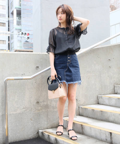 Heather（ヘザー）の「シフォンヨウリュウハイネックブラウス　834076（シャツ/ブラウス・レディース・ベージュ/ホワイト/ブラック・FREE）」の7枚目の写真