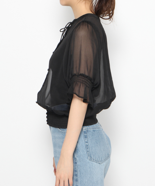 Heather（ヘザー）の「シフォンヨウリュウハイネックブラウス　834076（シャツ/ブラウス・レディース・ベージュ/ホワイト/ブラック・FREE）」の15枚目の写真