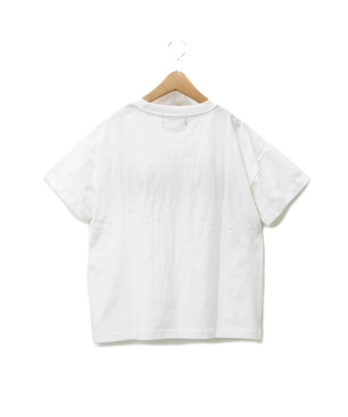 CUBE SUGAR(キューブシュガー)の「CUBE SUGAR/キューブシュガー 天竺刺しゅうクルー(Tシャツ/カットソー・レディース・ホワイト/ネイビー・FREE)」の7枚目の写真