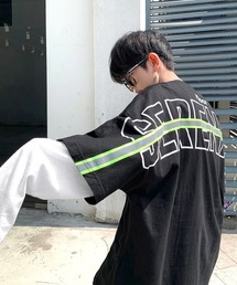 neos | 【neos -addictive design】リフレクターライン バック ビッグロゴプリント ドルマンTシャツ(Tシャツ/カットソー)