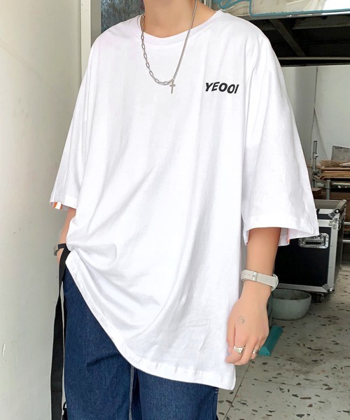 neos（ネオス）の「【neos -addictive design-】リフレクターライン バック ビッグロゴプリント ドルマンT（Tシャツ/カットソー・メンズ・ホワイト/ブラック/パープル/ブルー・MEDIUM/LARGE/X-LARGE）」の9枚目の写真