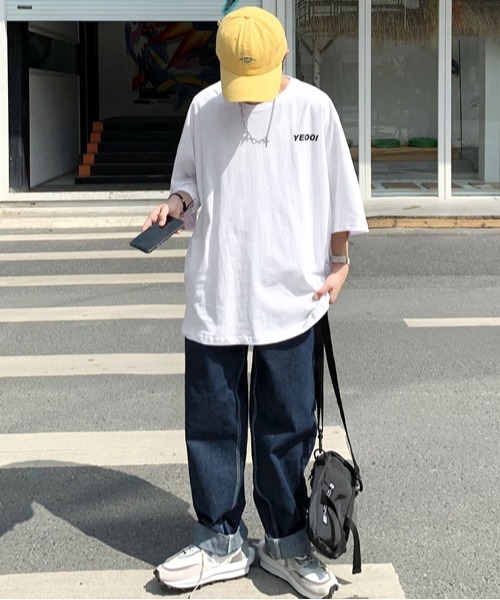 neos（ネオス）の「【neos -addictive design-】リフレクターライン バック ビッグロゴプリント ドルマンT（Tシャツ/カットソー・メンズ・ホワイト/ブラック/パープル/ブルー・MEDIUM/LARGE/X-LARGE）」の7枚目の写真