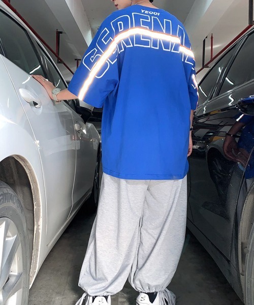 neos（ネオス）の「【neos -addictive design-】リフレクターライン バック ビッグロゴプリント ドルマンT（Tシャツ/カットソー・メンズ・ホワイト/ブラック/パープル/ブルー・MEDIUM/LARGE/X-LARGE）」の19枚目の写真