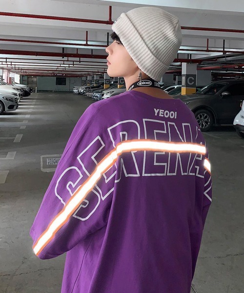 neos（ネオス）の「【neos -addictive design-】リフレクターライン バック ビッグロゴプリント ドルマンT（Tシャツ/カットソー・メンズ・ホワイト/ブラック/パープル/ブルー・MEDIUM/LARGE/X-LARGE）」の14枚目の写真