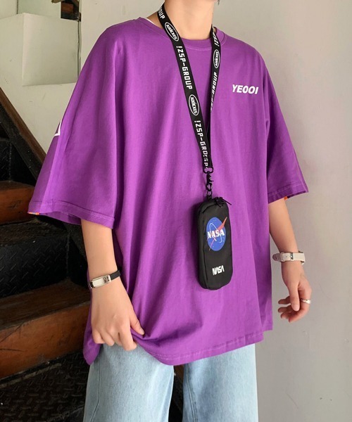 neos（ネオス）の「【neos -addictive design-】リフレクターライン バック ビッグロゴプリント ドルマンT（Tシャツ/カットソー・メンズ・ホワイト/ブラック/パープル/ブルー・MEDIUM/LARGE/X-LARGE）」の11枚目の写真